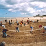 Strandlabyrint graven, Noordwijk 2004