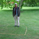 Touw labyrint in Leidse Hortus in 2004